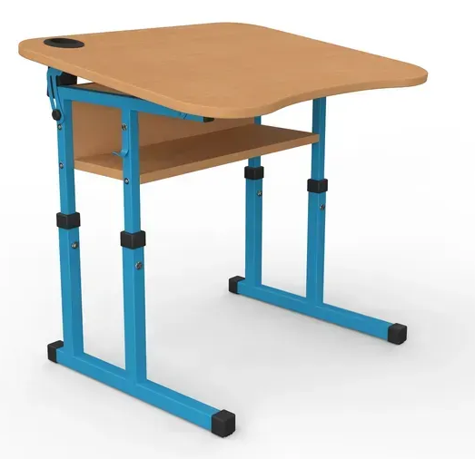 Стіл учнівський №3-6 з регулюванням куту нахилу стільниці 600х500 МФ Вересень